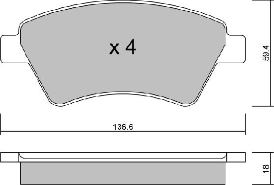 Aisin BPRE-1002 - Bremžu uzliku kompl., Disku bremzes www.autospares.lv