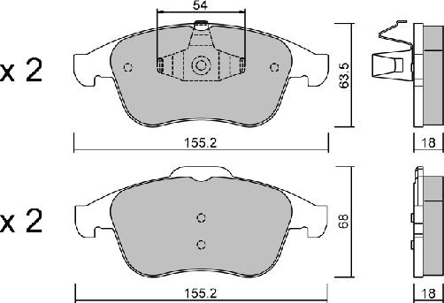 Aisin BPRE-1019 - Bremžu uzliku kompl., Disku bremzes autospares.lv