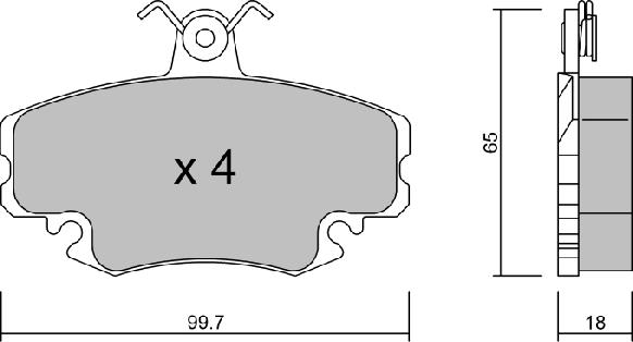 Aisin BPRE-1015 - Тормозные колодки, дисковые, комплект www.autospares.lv