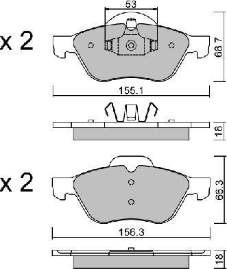 Aisin BPRE-1010 - Bremžu uzliku kompl., Disku bremzes autospares.lv