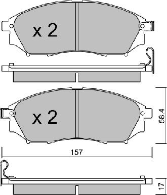 Aisin BPRE-1011 - Bremžu uzliku kompl., Disku bremzes www.autospares.lv