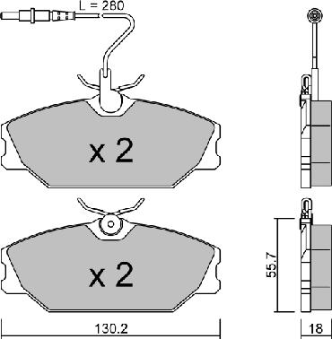 Aisin BPRE-1018 - Brake Pad Set, disc brake www.autospares.lv