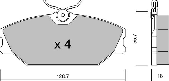 AISIN BPRE-1013 - Bremžu uzliku kompl., Disku bremzes www.autospares.lv