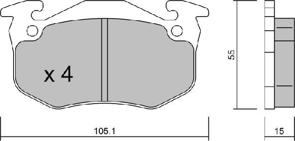 Aisin BPRE-1017 - Bremžu uzliku kompl., Disku bremzes www.autospares.lv