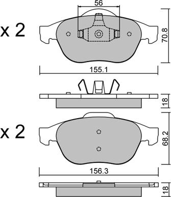 Aisin BPRE-1026 - Bremžu uzliku kompl., Disku bremzes autospares.lv