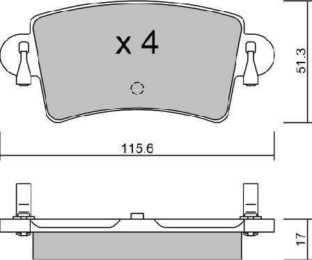 Aisin BPRE-2004 - Bremžu uzliku kompl., Disku bremzes www.autospares.lv