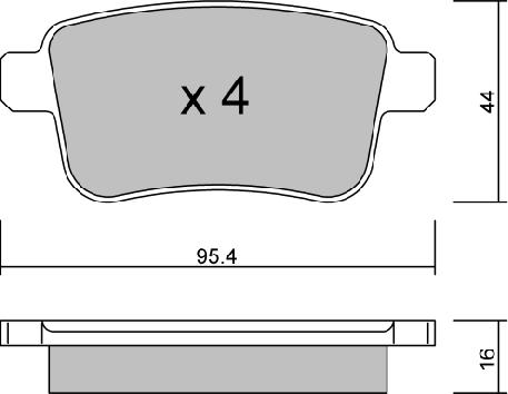 Aisin BPRE-2005 - Bremžu uzliku kompl., Disku bremzes www.autospares.lv