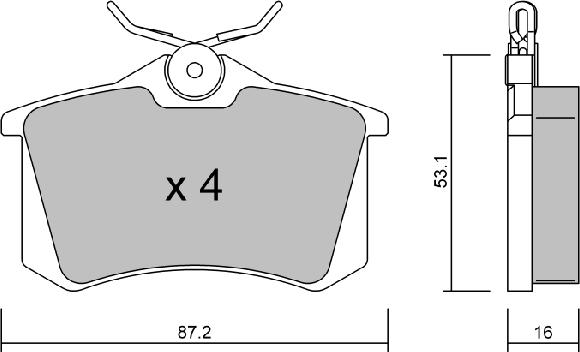 AISIN BPRE-2001 - Bremžu uzliku kompl., Disku bremzes autospares.lv