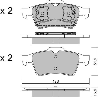 Aisin BPRE-2003 - Тормозные колодки, дисковые, комплект www.autospares.lv