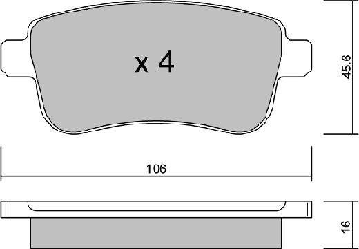 Aisin BPRE-2002 - Bremžu uzliku kompl., Disku bremzes www.autospares.lv