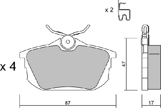 Aisin BPSM-2001 - Brake Pad Set, disc brake www.autospares.lv