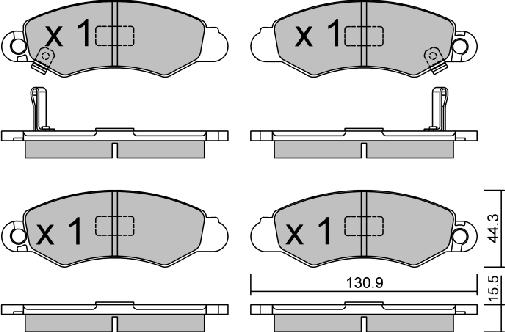 Aisin BPSZ-1903 - Bremžu uzliku kompl., Disku bremzes www.autospares.lv