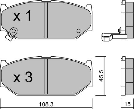 Aisin BPSZ-1000 - Bremžu uzliku kompl., Disku bremzes autospares.lv