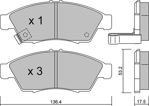 Aisin BPSZ-1003 - Тормозные колодки, дисковые, комплект www.autospares.lv