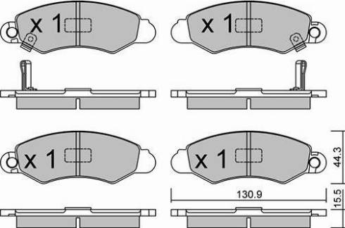 Aisin BPSZ-1002 - Bremžu uzliku kompl., Disku bremzes www.autospares.lv