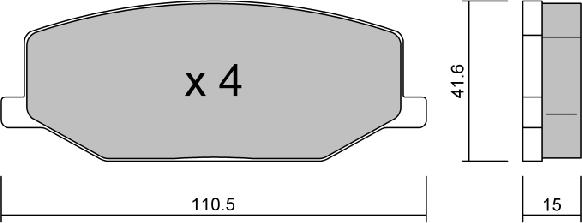 Aisin BPSZ-1007 - Brake Pad Set, disc brake www.autospares.lv