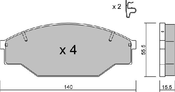 Aisin BPTO-1915 - Bremžu uzliku kompl., Disku bremzes www.autospares.lv