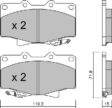 Aisin BPTO-1918 - Bremžu uzliku kompl., Disku bremzes www.autospares.lv