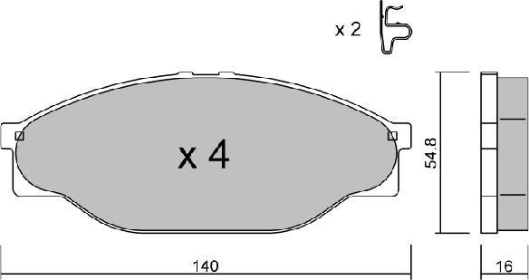 Aisin BPTO-1913 - Brake Pad Set, disc brake www.autospares.lv