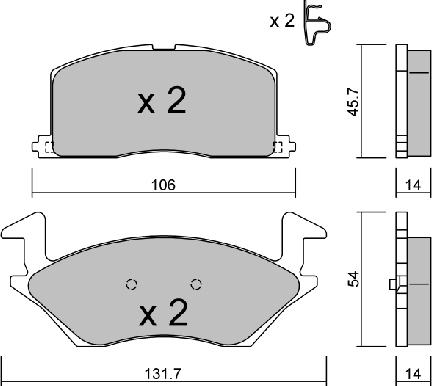 Aisin BPTO-1917 - Brake Pad Set, disc brake www.autospares.lv