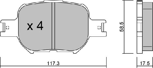 AISIN BPTO-1930 - Bremžu uzliku kompl., Disku bremzes www.autospares.lv