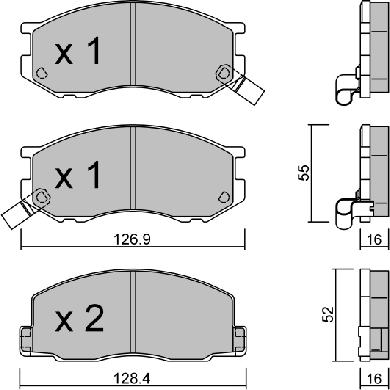 AISIN BPTO-1931 - Тормозные колодки, дисковые, комплект www.autospares.lv