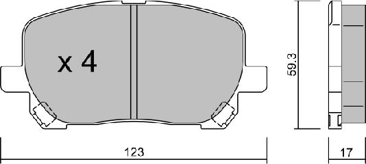 Aisin BPTO-1928 - Bremžu uzliku kompl., Disku bremzes www.autospares.lv