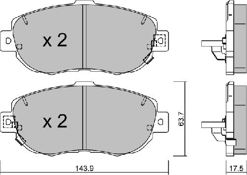 Aisin BPTO-1923 - Тормозные колодки, дисковые, комплект www.autospares.lv