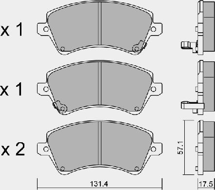 Aisin BPTO-1009 - Bremžu uzliku kompl., Disku bremzes www.autospares.lv