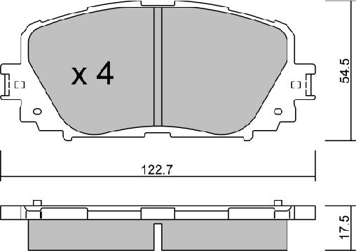 Aisin BPTO-1005 - Brake Pad Set, disc brake www.autospares.lv