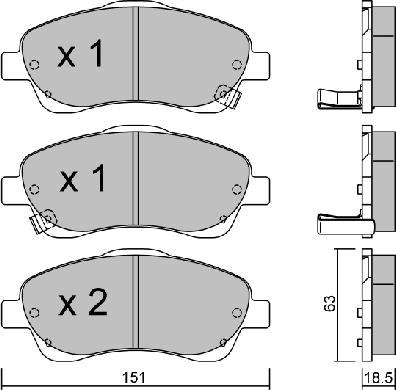 AISIN BPTO-1001 - Bremžu uzliku kompl., Disku bremzes autospares.lv