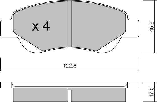 Aisin BPTO-1008 - Bremžu uzliku kompl., Disku bremzes www.autospares.lv