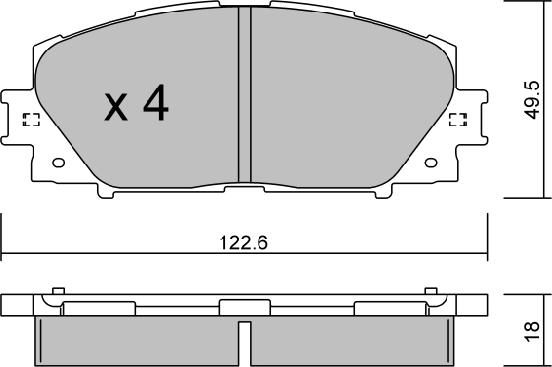 Aisin BPTO-1014 - Тормозные колодки, дисковые, комплект www.autospares.lv