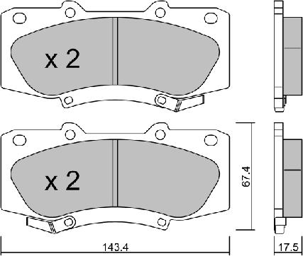 Aisin BPTO-1012 - Brake Pad Set, disc brake www.autospares.lv