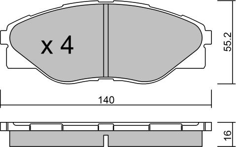 HELLA T2178 - Brake Pad Set, disc brake www.autospares.lv