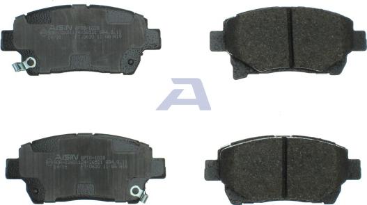 AISIN BPTO-1028 - Тормозные колодки, дисковые, комплект www.autospares.lv