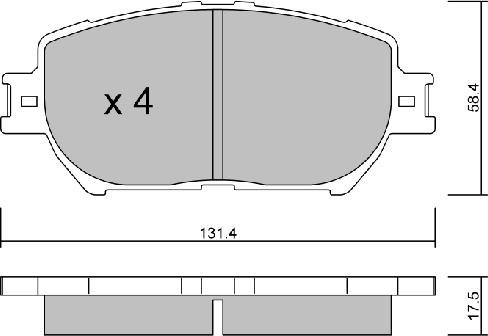 Aisin BPTO-1023 - Brake Pad Set, disc brake www.autospares.lv