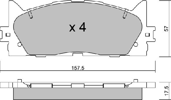 Aisin BPTO-1022 - Bremžu uzliku kompl., Disku bremzes autospares.lv