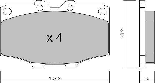 Aisin BPTO-2904 - Bremžu uzliku kompl., Disku bremzes www.autospares.lv