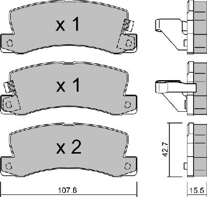 Japanparts JPP-208AF - Brake Pad Set, disc brake www.autospares.lv