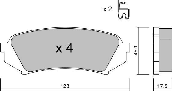 Aisin BPTO-2906 - Bremžu uzliku kompl., Disku bremzes www.autospares.lv