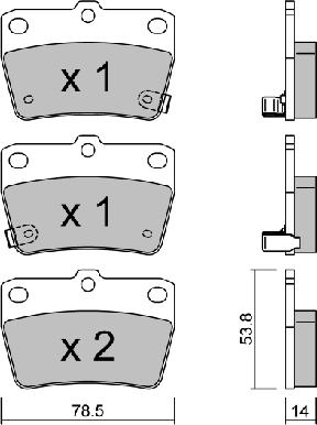 Aisin BPTO-2901 - Bremžu uzliku kompl., Disku bremzes autospares.lv