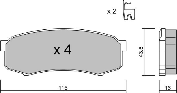 Aisin BPTO-2902 - Brake Pad Set, disc brake www.autospares.lv