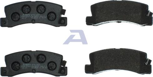 AISIN BPTO-2907 - Bremžu uzliku kompl., Disku bremzes www.autospares.lv