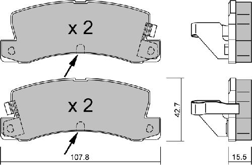 Aisin BPTO-2907 - Bremžu uzliku kompl., Disku bremzes autospares.lv