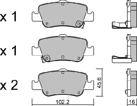 Aisin BPTO-2008 - Brake Pad Set, disc brake www.autospares.lv