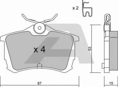 AISIN BPTO-2003 - Brake Pad Set, disc brake www.autospares.lv