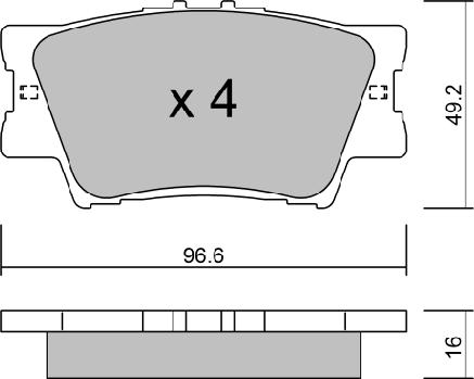 Aisin BPTO-2007 - Bremžu uzliku kompl., Disku bremzes autospares.lv