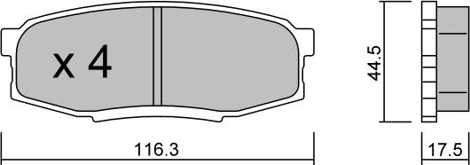 AISIN BPTO-2013 - Тормозные колодки, дисковые, комплект www.autospares.lv