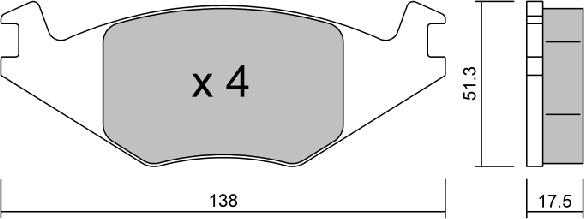 Aisin BPVW-1900 - Brake Pad Set, disc brake www.autospares.lv